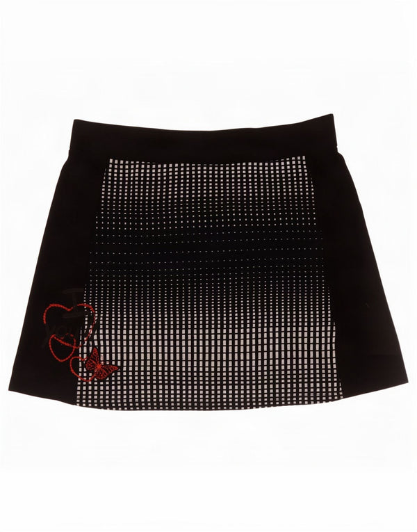 Damska spódniczka mini z grafiką Desigual XL W34 Czarna geometryczna wiskoza