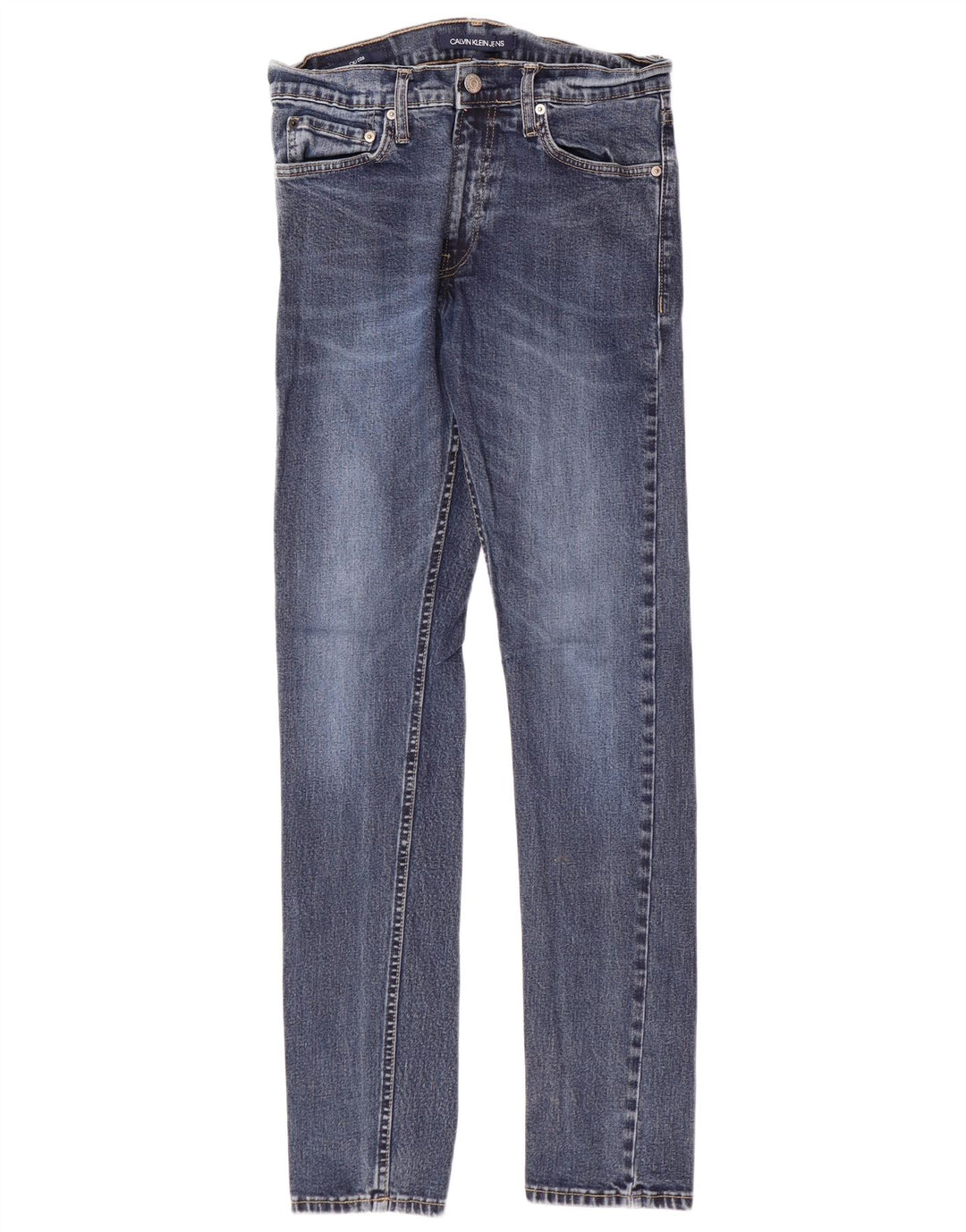 CALVIN KLEIN Męskie jeansy slim W30 L32 Niebieskie, bawełniane
