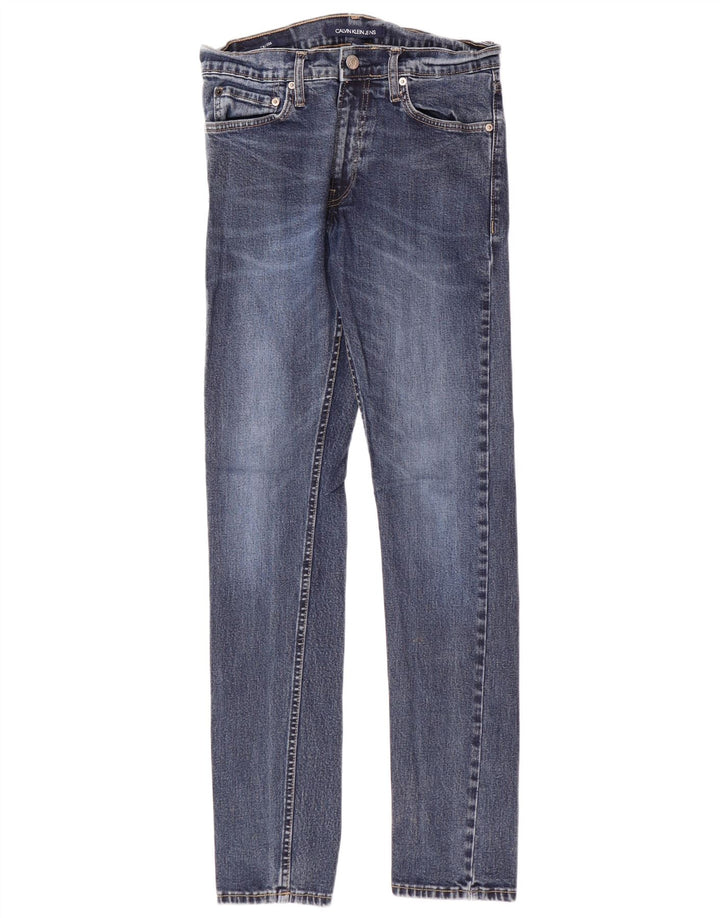 CALVIN KLEIN Męskie jeansy slim W30 L32 Niebieskie, bawełniane