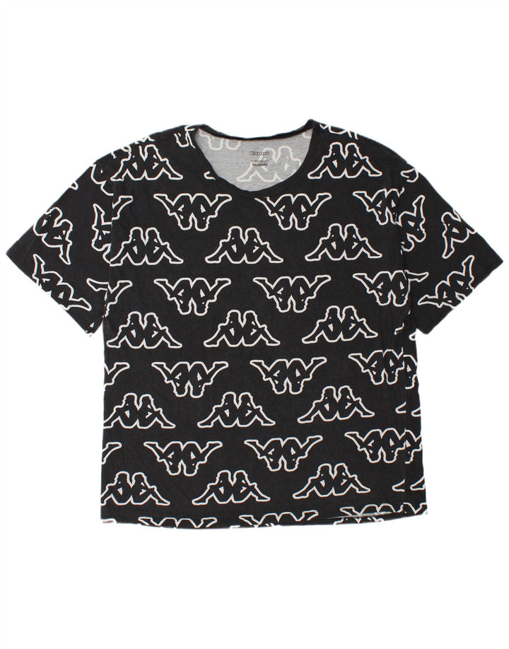 Męski T-shirt z grafiką Kappa Tezenis, duży, czarny