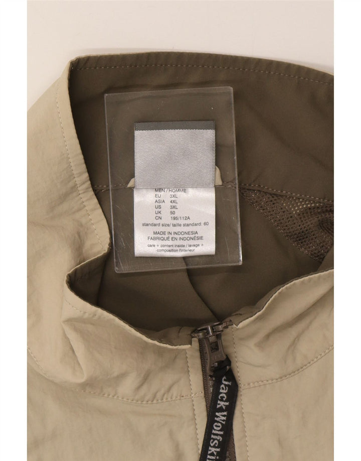 Bezrękawnik męski JACK WOLFSKIN UK 50 3XL Khaki, poliester z blokami kolorów