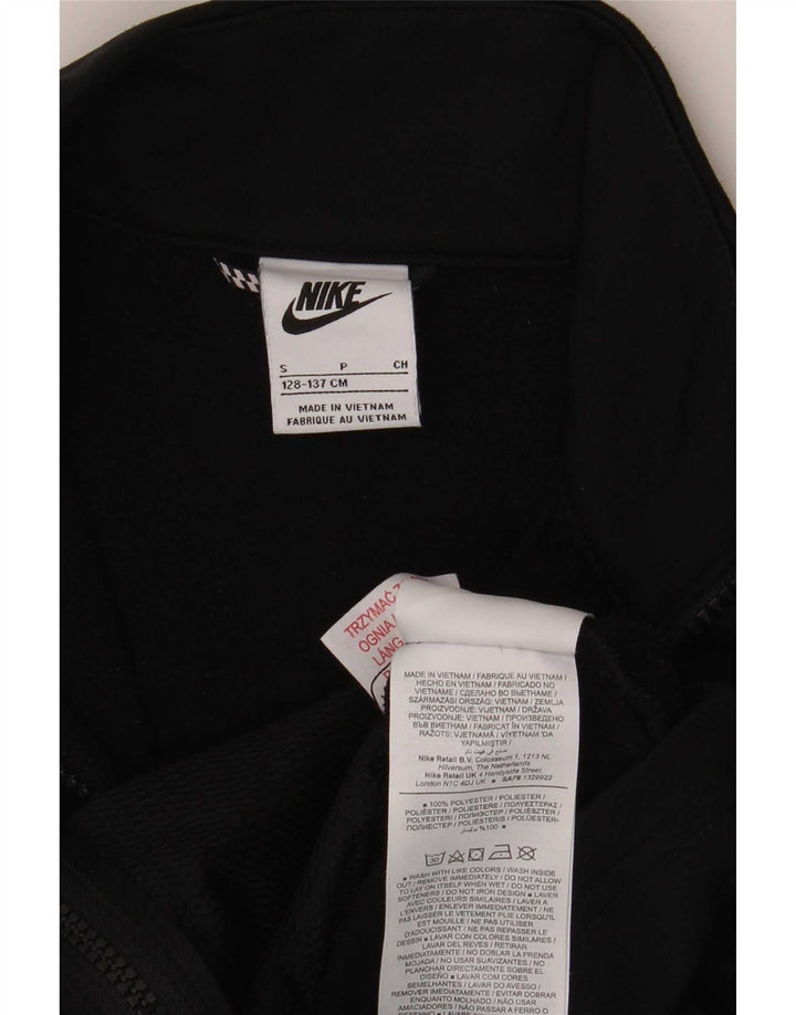 Chłopięca kurtka dresowa Nike z grafiką, 8-9 lat, mała, czarna, poliestrowa