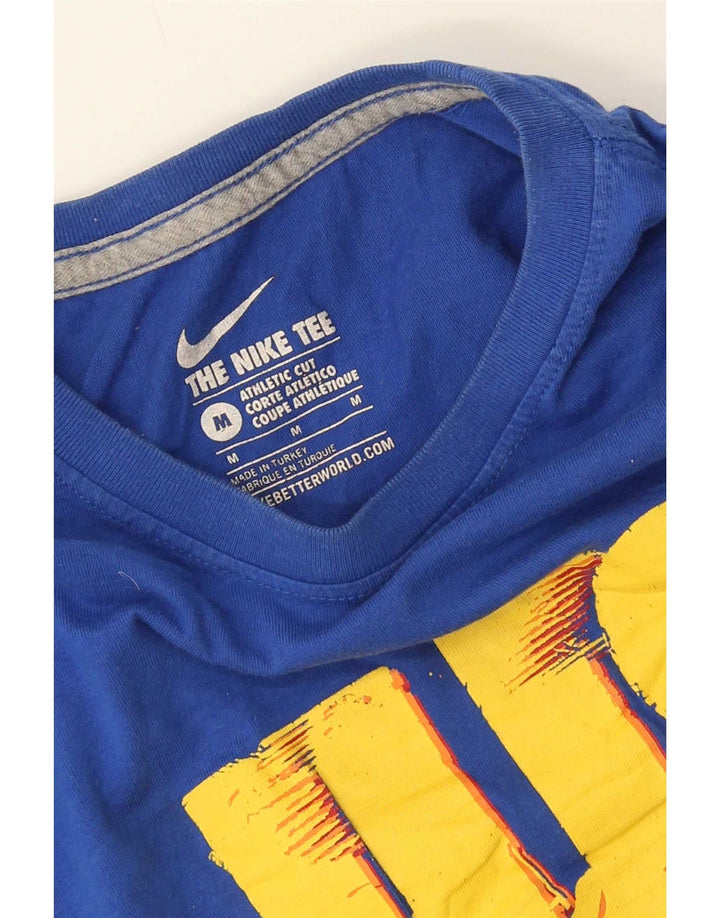 Męski T-shirt Nike Athletic Cut Graphic Top, średni niebieski