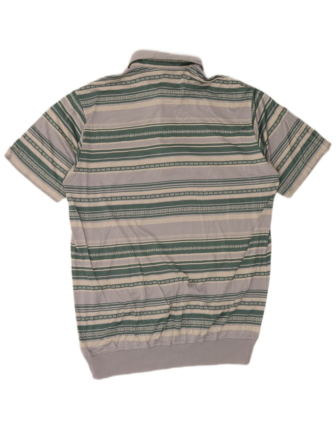 Męska koszulka polo FraPor, duża, szara, bawełniana w paski