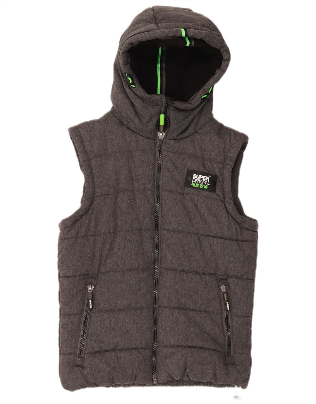 Męska wyściełana kamizelka Superdry UK 38, średnioszary poliester
