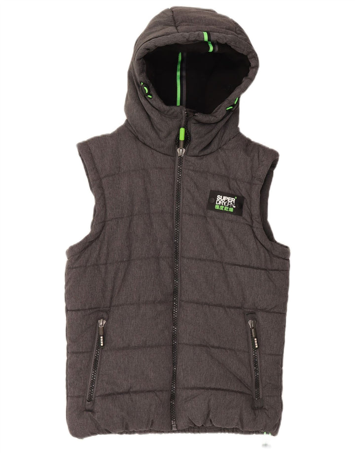 Męska wyściełana kamizelka Superdry UK 38, średnioszary poliester