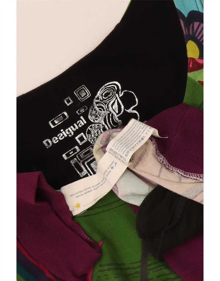 Desigual damska graficzna sukienka bąbelkowa UK 10, mała, wielokolorowa w kwiaty