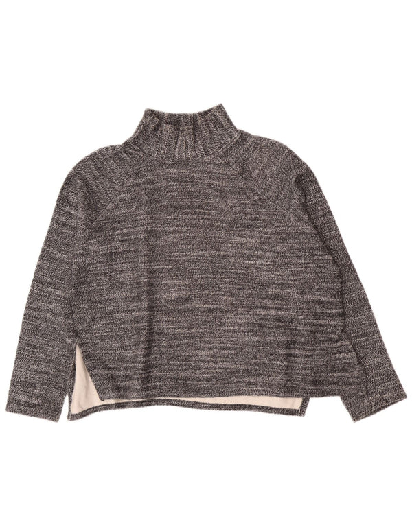Damska bluzka oversize Zara Top UK 10 Small, szara, nakrapiana bawełna