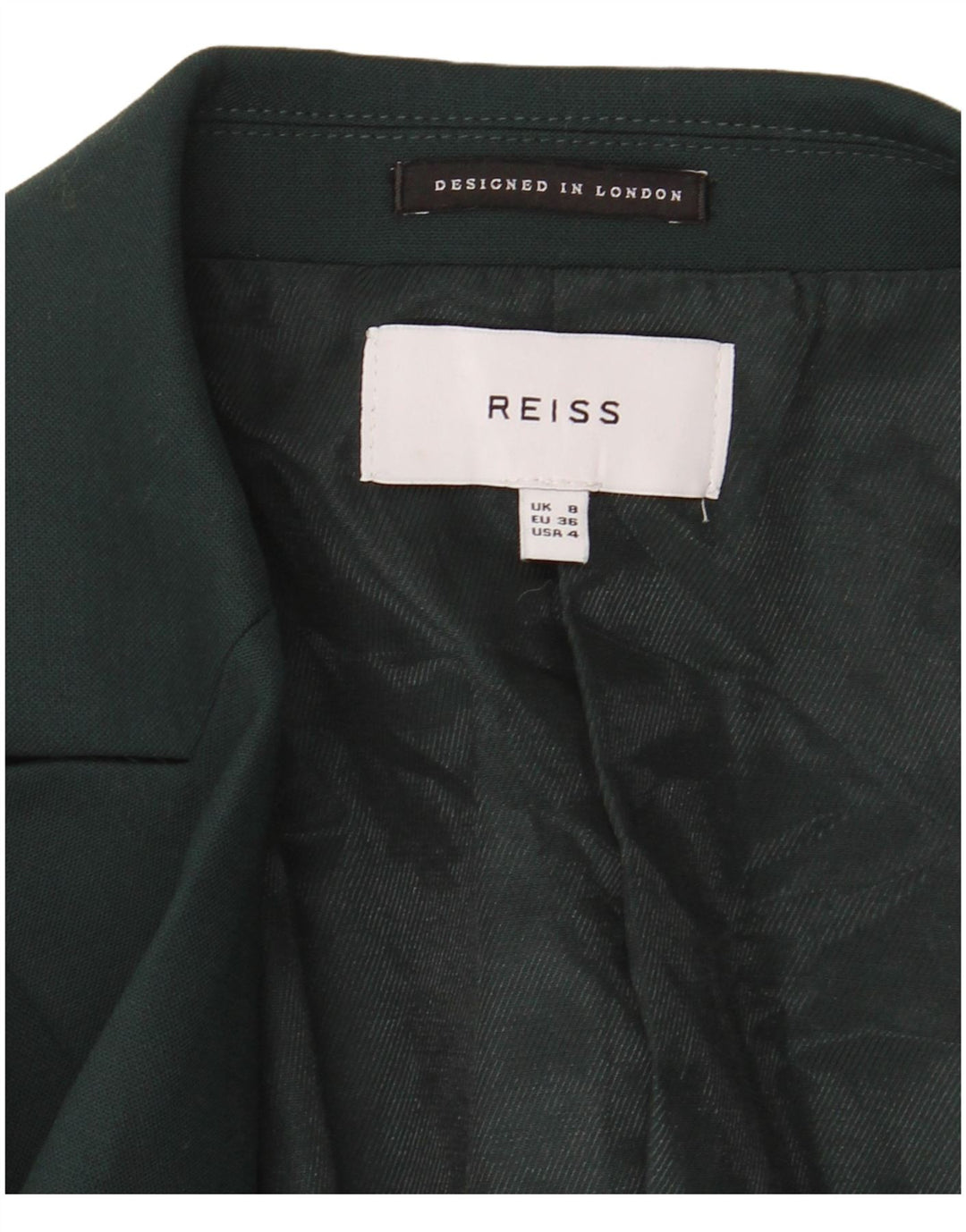 Damska marynarka zapinana na 1 guzik Reiss UK 8 Small Green