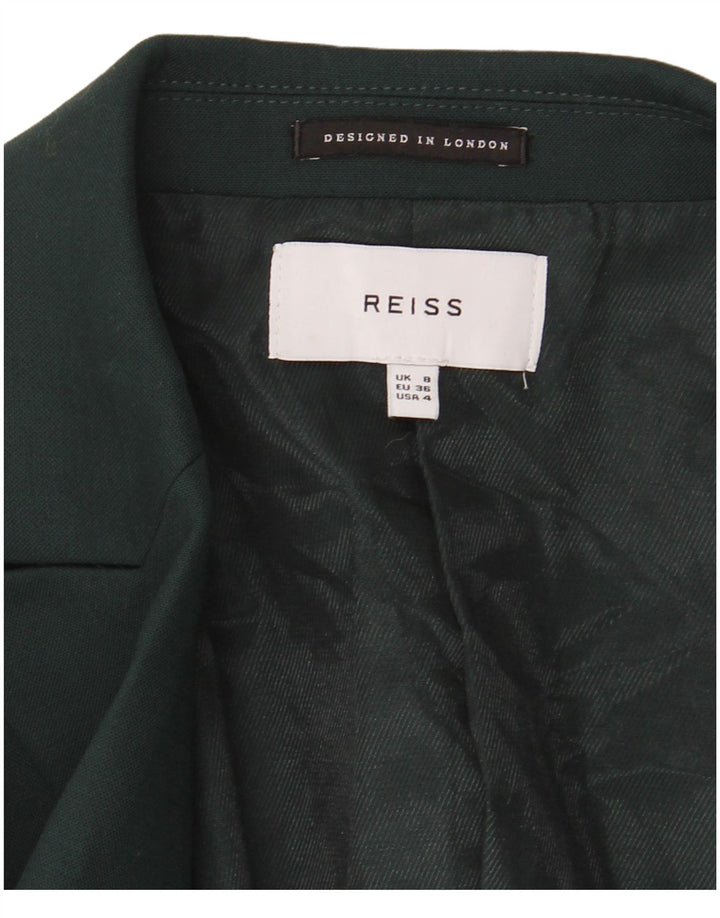 Damska marynarka zapinana na 1 guzik Reiss UK 8 Small Green