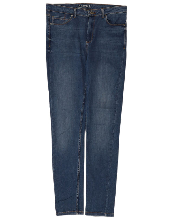 Marks & Spencer Damskie Skinny Jeans UK 12 Medium W32 L30 Niebieskie bawełniane