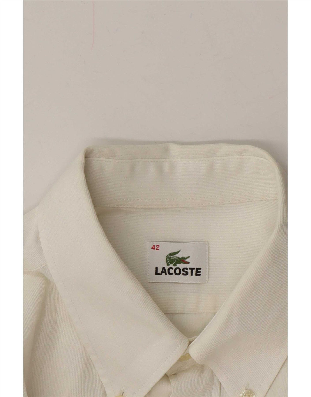 Koszula męska z krótkim rękawem Lacoste, rozmiar 42, duża, biała