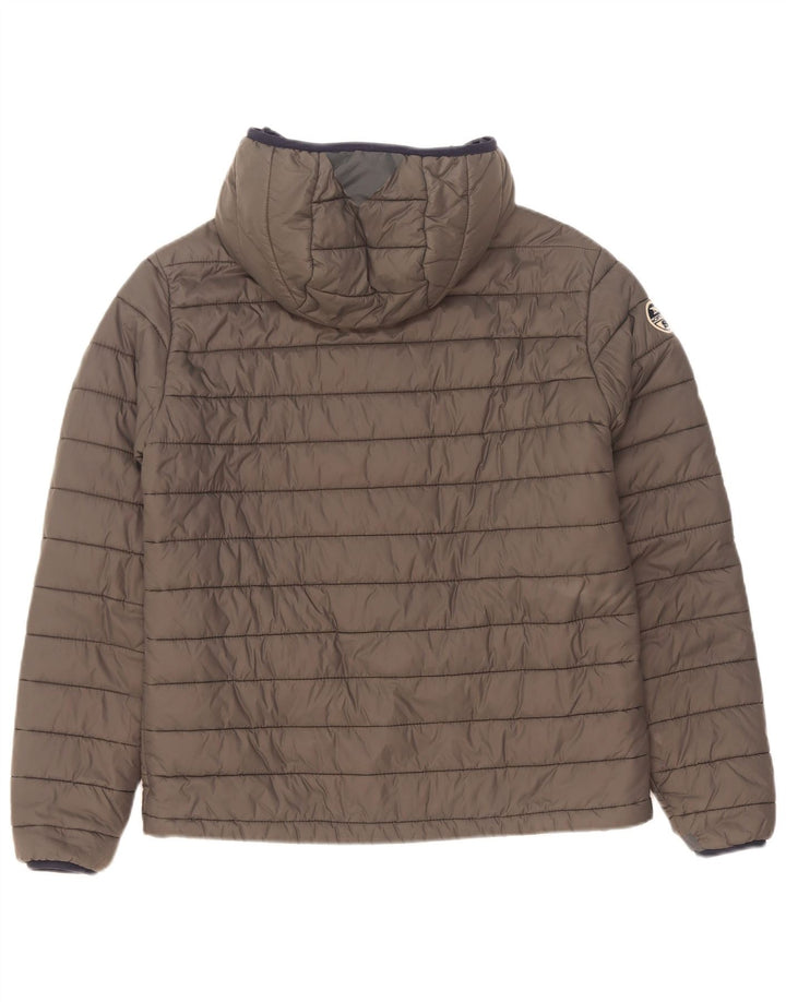 Męska wyściełana kurtka z kapturem North Sails UK 36 Small, szary nylon