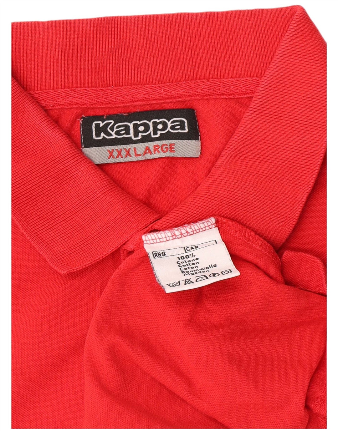Męska koszulka polo Kappa 3XL czerwona bawełniana