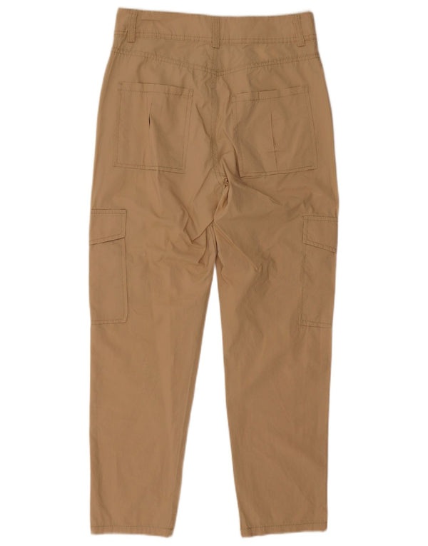 Spodnie damskie Benetton Crop Cargo UK 6 XS W28 L25 Beżowa bawełna