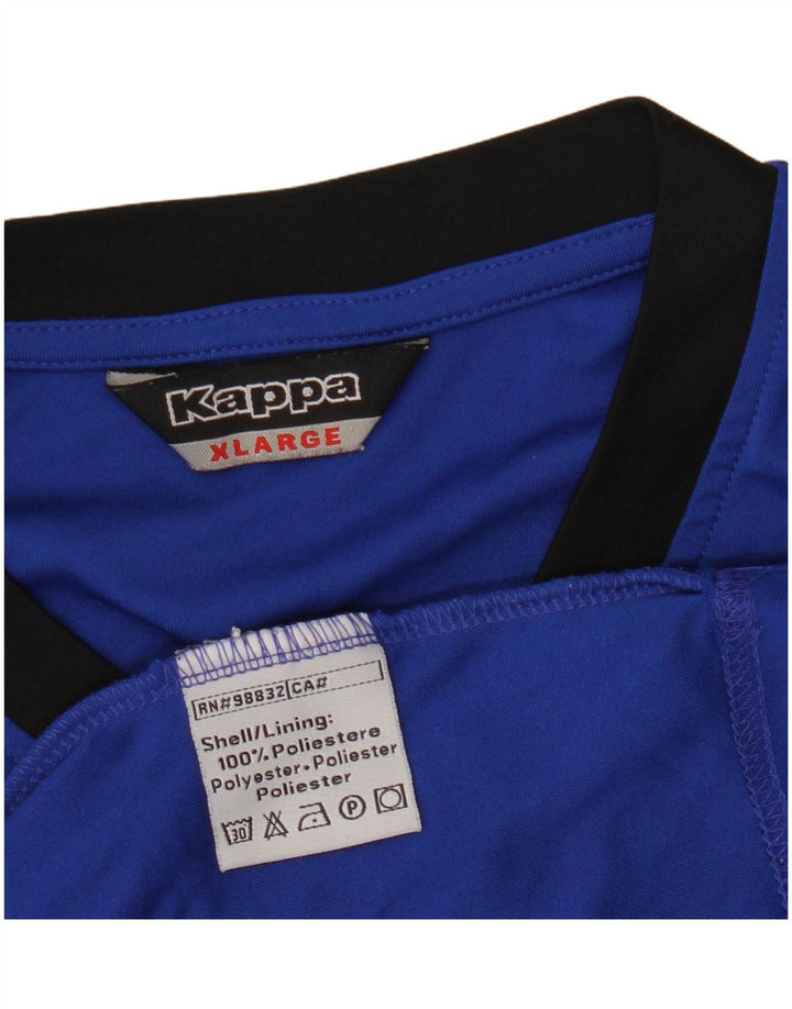 Damska koszulka z grafiką KAPPA Top UK 18 XL Niebieski poliester z blokami kolorów