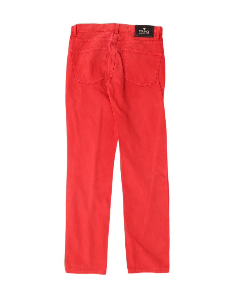 VERSACE Mens Straight Jeans W33 L42 Red Cotton Vintage Versace and Second-Hand Versace from Messina Hembry 