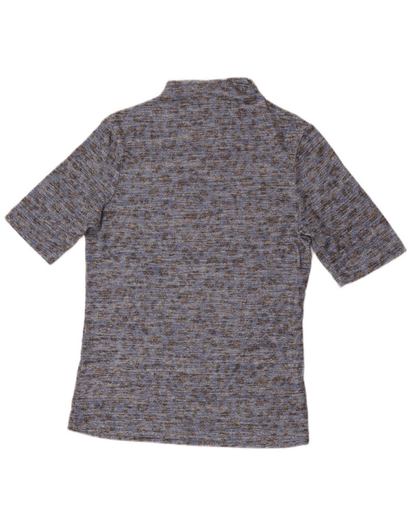 T-shirt damski Marks & Spencer UK 12, średni niebieski, wiskoza z nadrukiem zwierzęcym