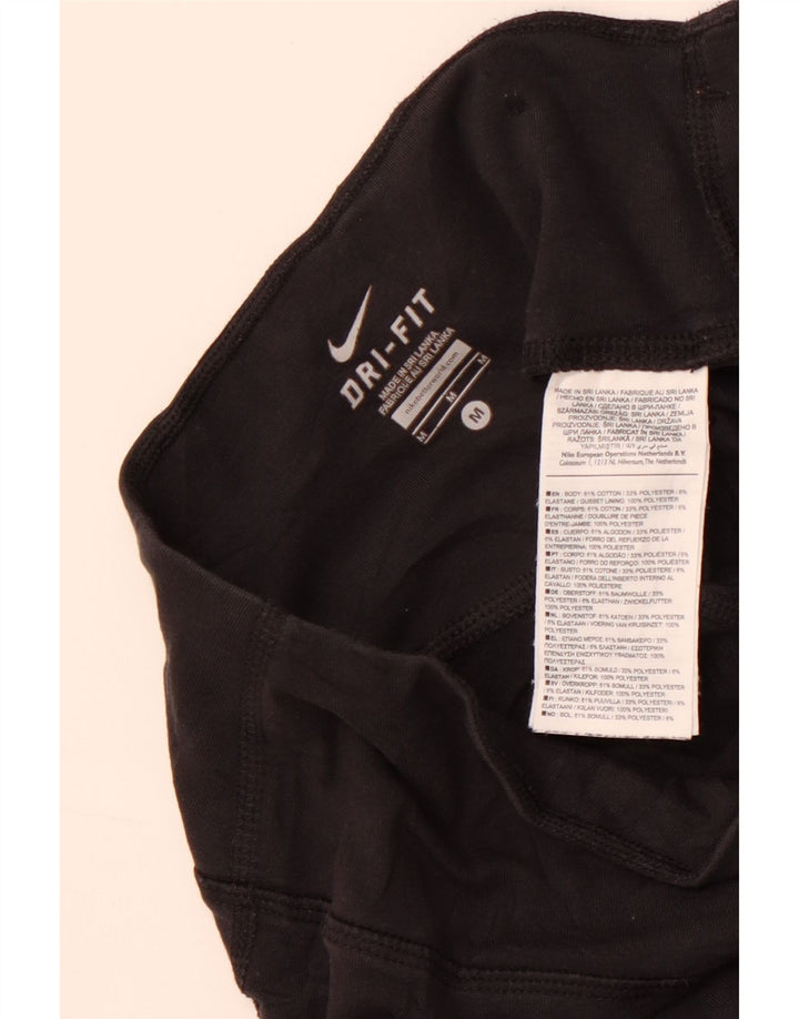 Damskie spodnie dresowe Nike Dri Fit UK 14, średnie czarne, bawełniane