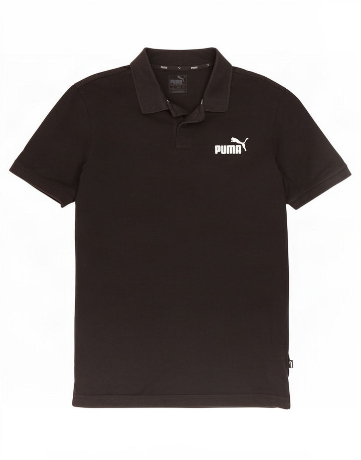 Męska koszulka polo Puma, mała, czarna, bawełniana