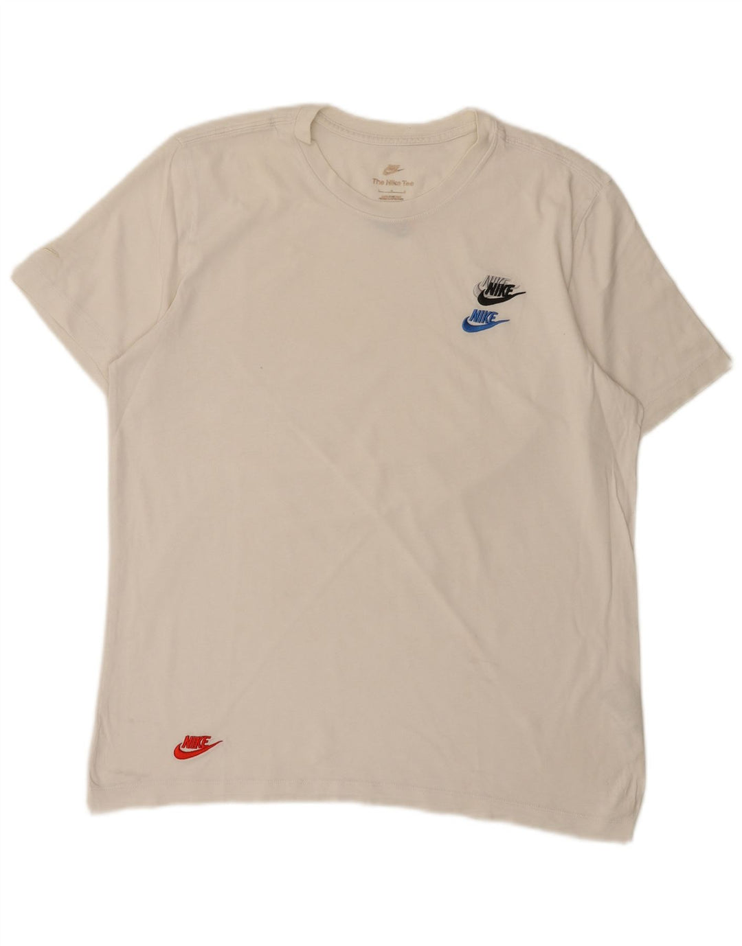 NIKE Mens T-Shirt Top Large White Cotton