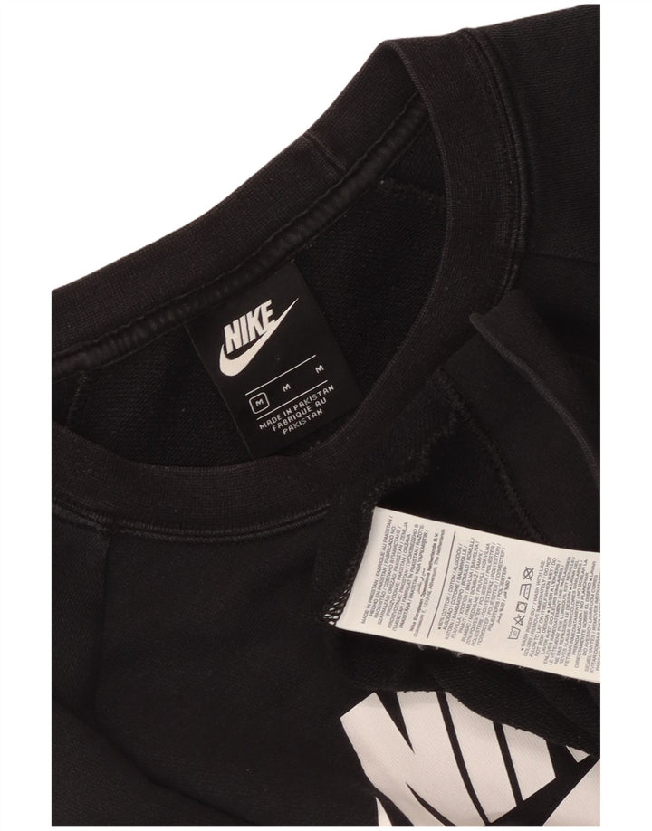 Damska bluza z grafiką Nike, UK 14, średnia czarna bawełna