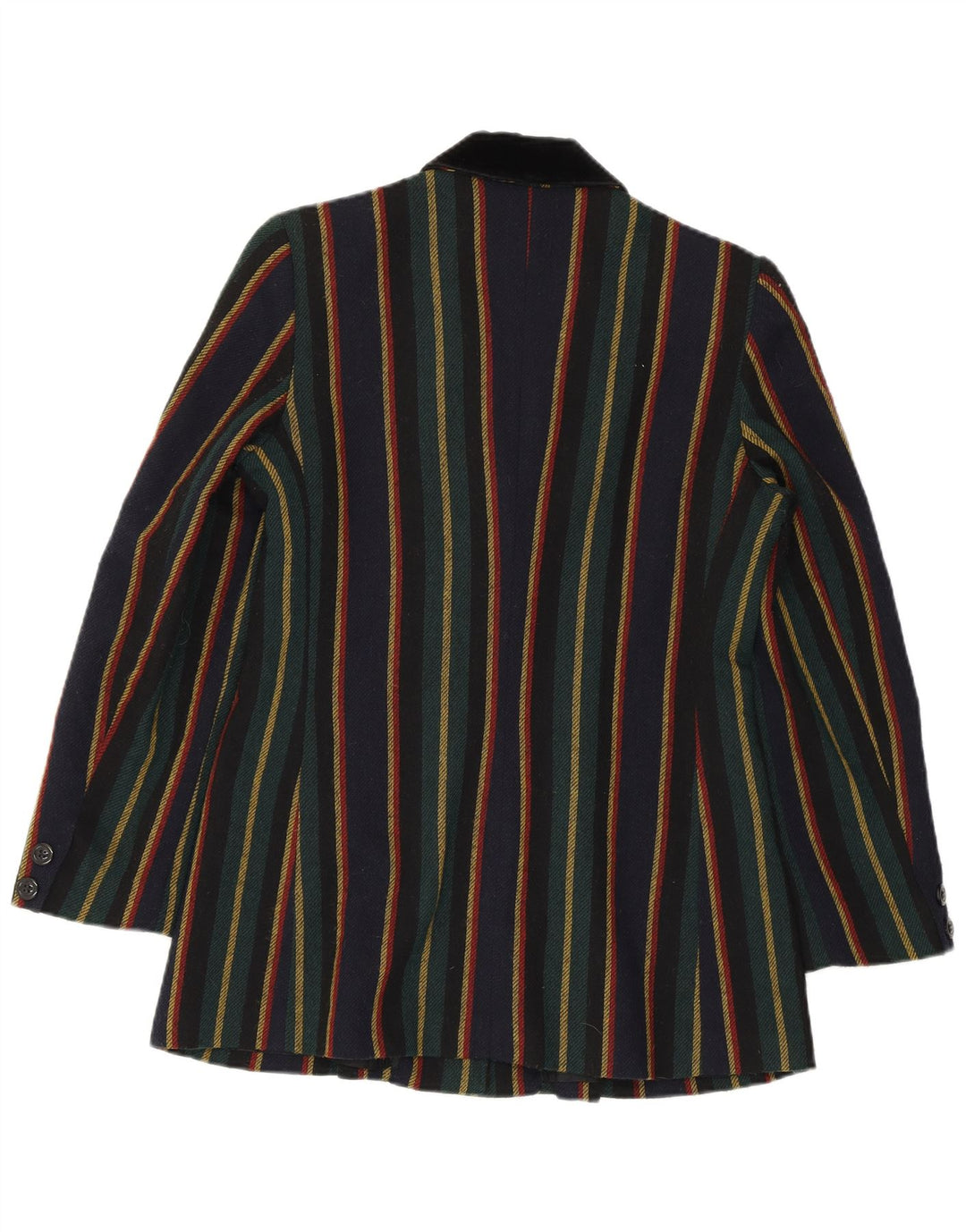 Damska marynarka VINTAGE zapinana na 2 guziki UK 10 w małe wielokolorowe paski