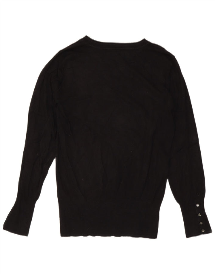 Sweter damski Guess z okrągłym dekoltem UK 12, średni czarny wiskoza