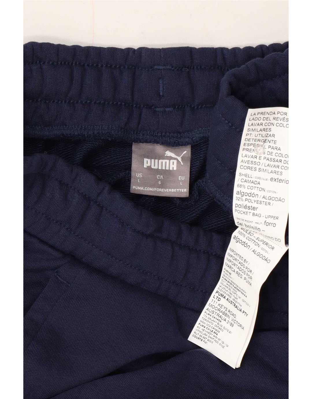 Męskie spodenki sportowe Puma, duże, granatowe, bawełniane