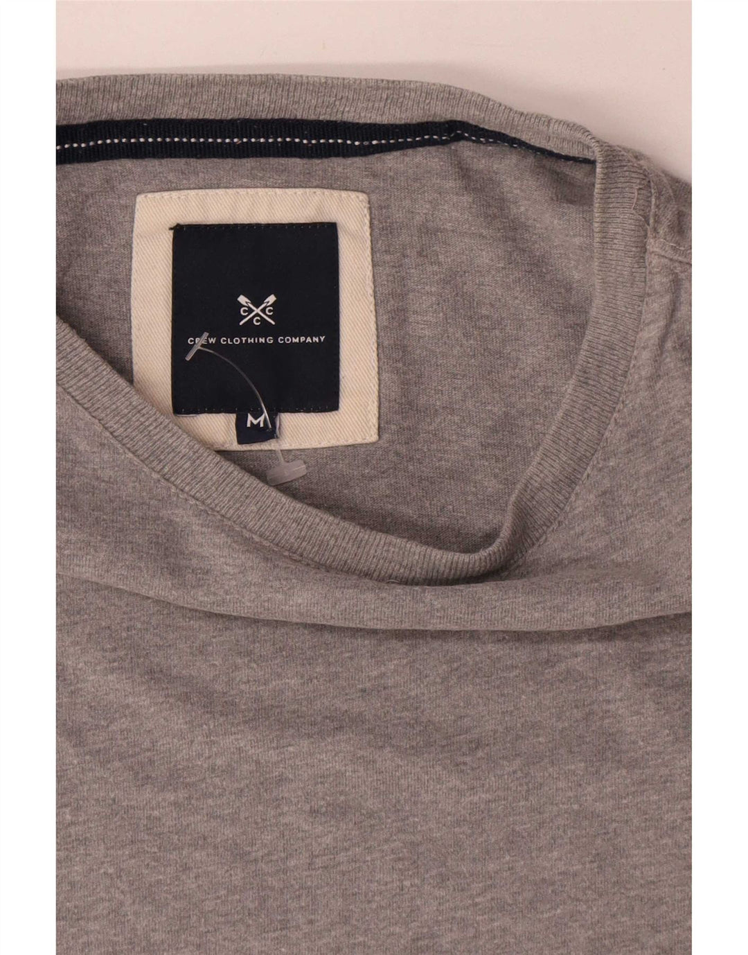 Crew Clothing Męski T-shirt Top Średniej Szarej Bawełny