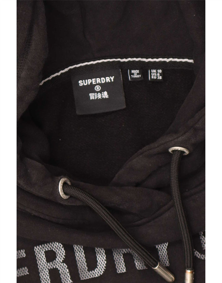 Damski sweter z kapturem Superdry Graphic, oversize UK 10, mały, czarny