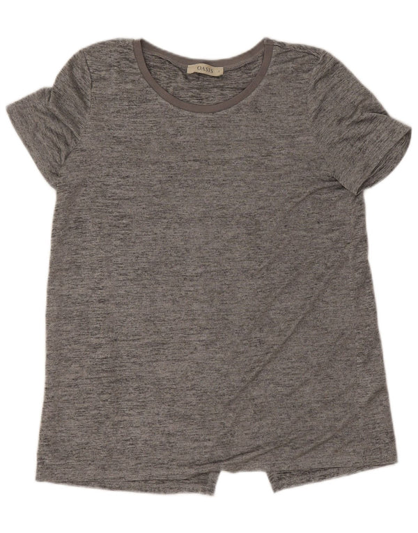 T-shirt damski Oasis Top UK 10, mały, szary, nakrapiany poliester