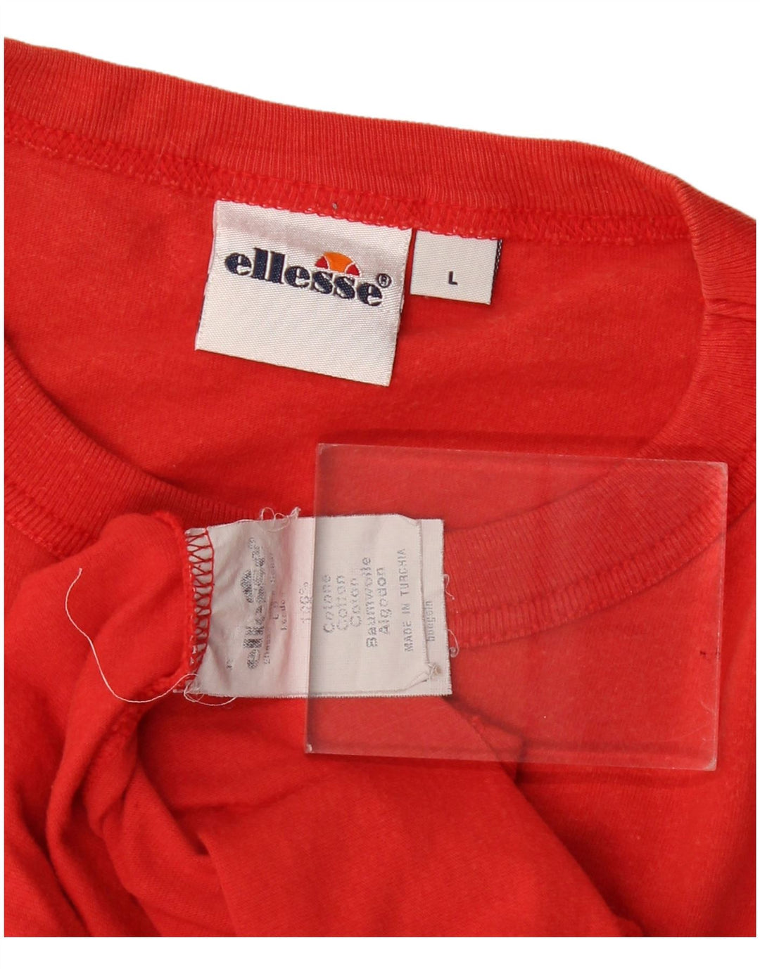 Męski T-shirt z grafiką Ellesse, duży, czerwony, bawełniany