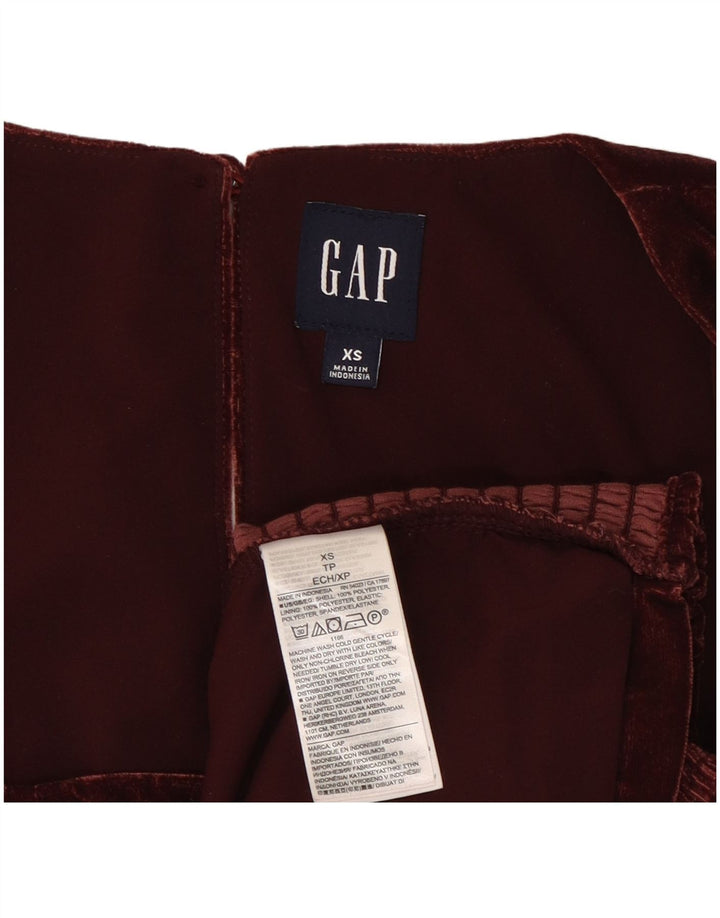 Damski krótki top Gap UK 6 XS, bordowy poliester