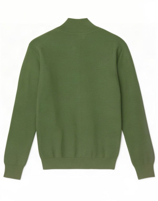 Polo Ralph Lauren Męski sweter z zamkiem błyskawicznym, duży, zielony, bawełniany