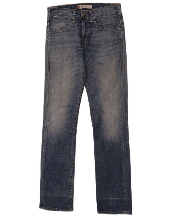 Męskie jeansy Levi's 511 Slim W28 L34 Niebieskie