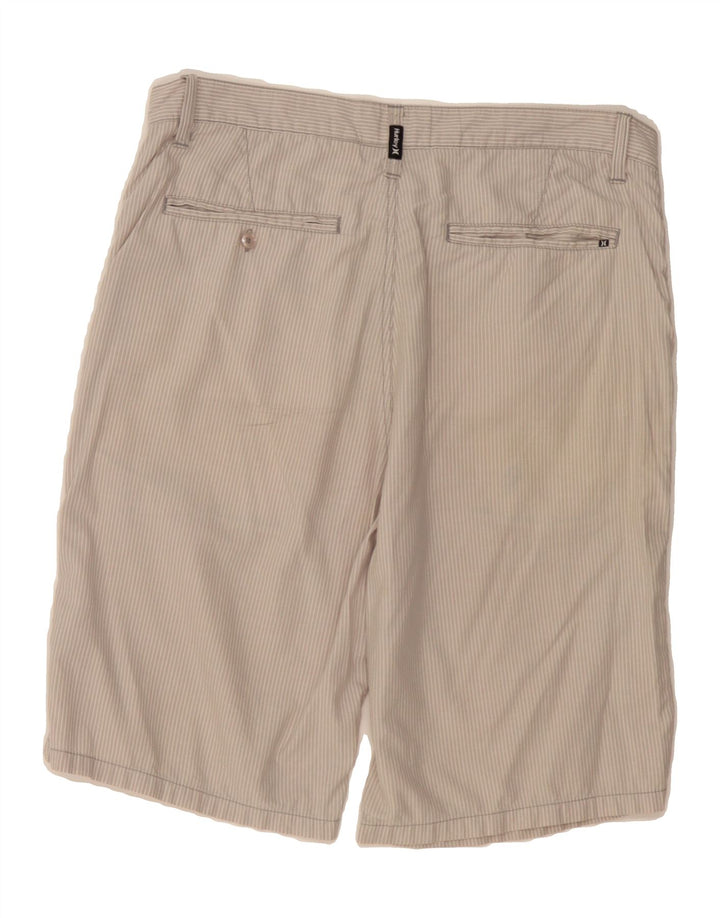 HURLEY Mens Chino Shorts W33 Medium  Grey Pinstripe Cotton Vintage Hurley and Second-Hand Hurley from Messina Hembry 