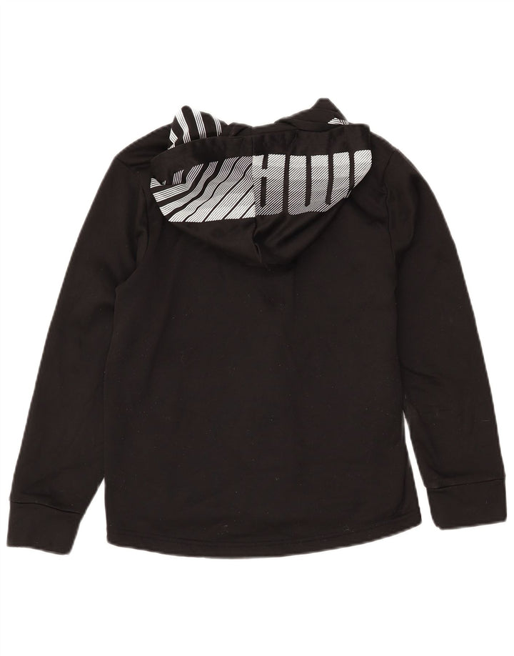 Chłopięcy sweter z kapturem i zamkiem błyskawicznym PUMA, 10-11 lat, średni czarny poliester