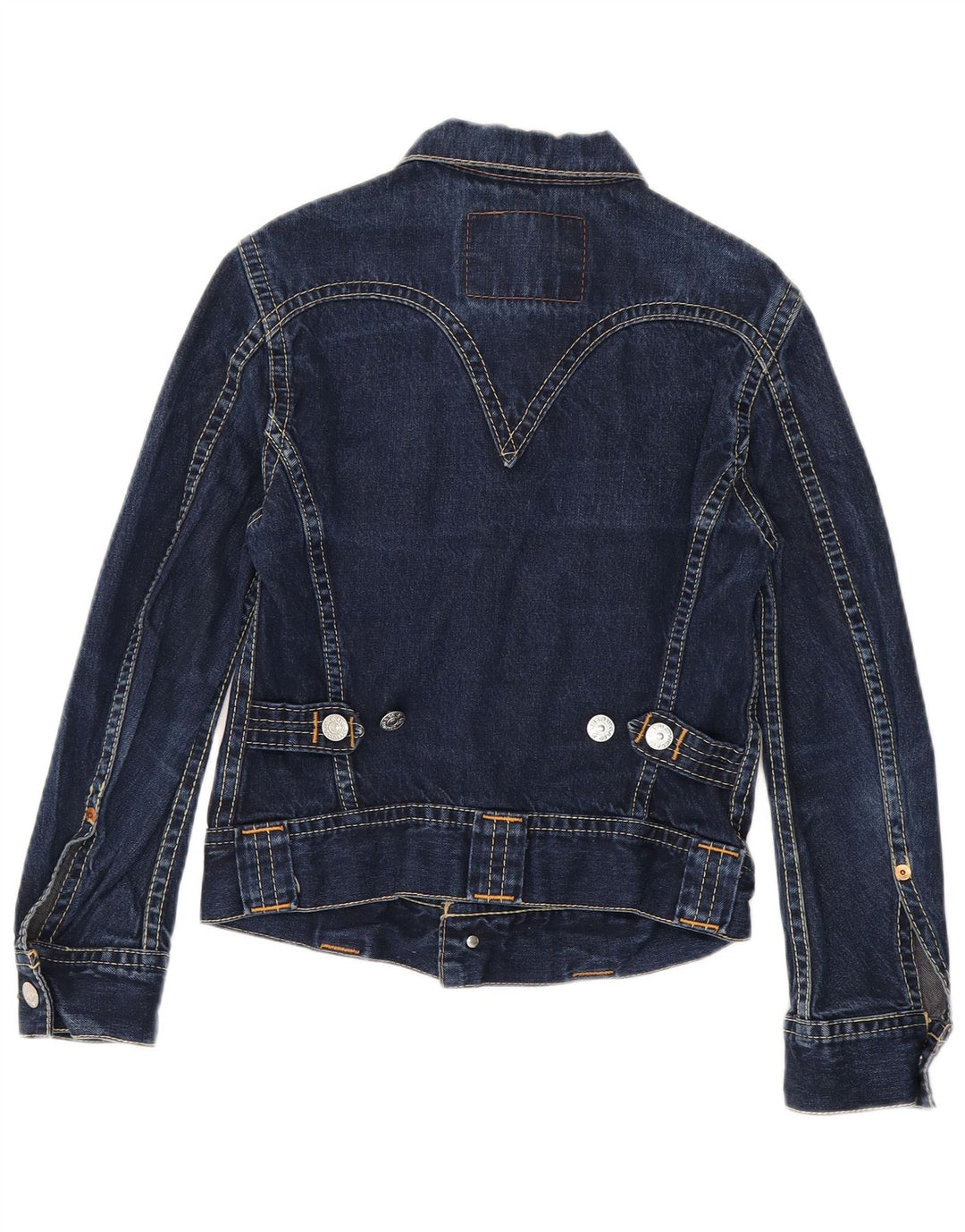 Damska kurtka dżinsowa Levi's Crop UK 10 Small, niebieska bawełniana