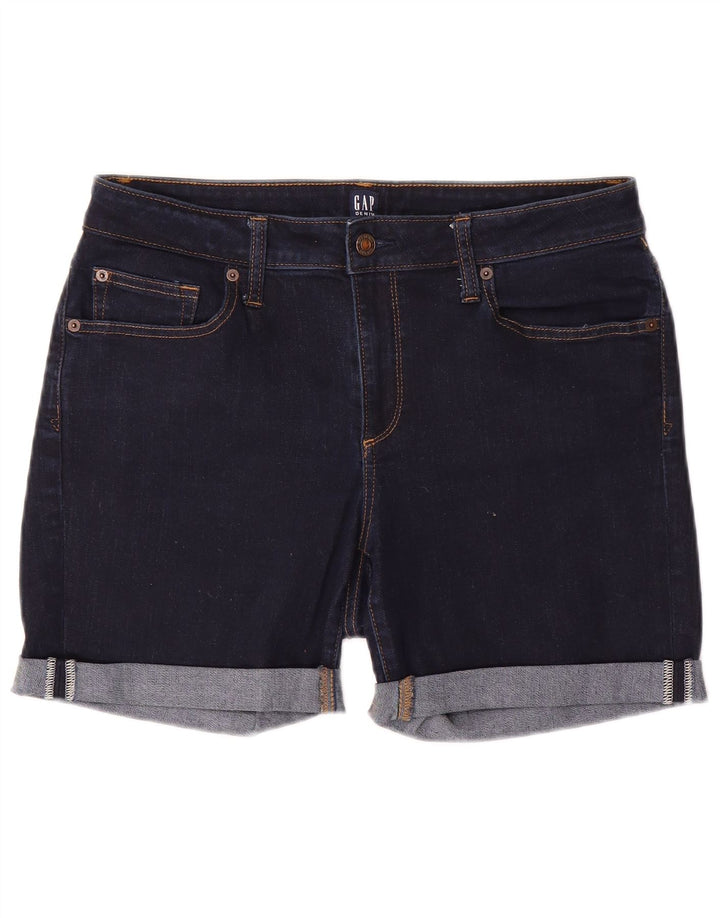 GAP Womens Regular Fit Denim Shorts W32 Large  Navy Blue Cotton