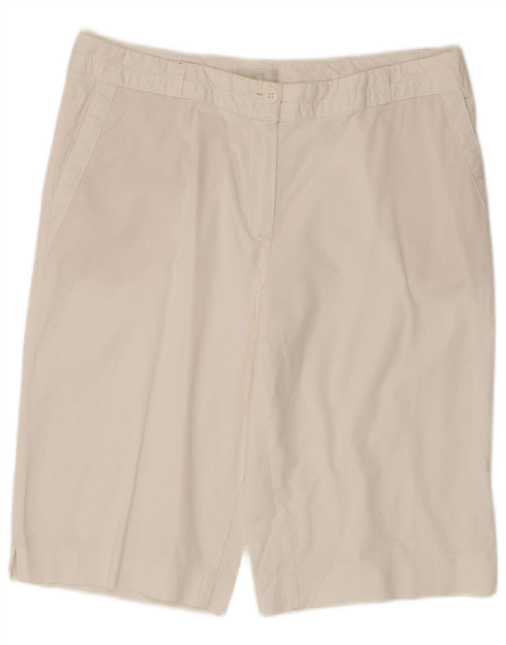 Marks & Spencer Damskie Bermudy UK 16 Duże W36 Biała Bawełna