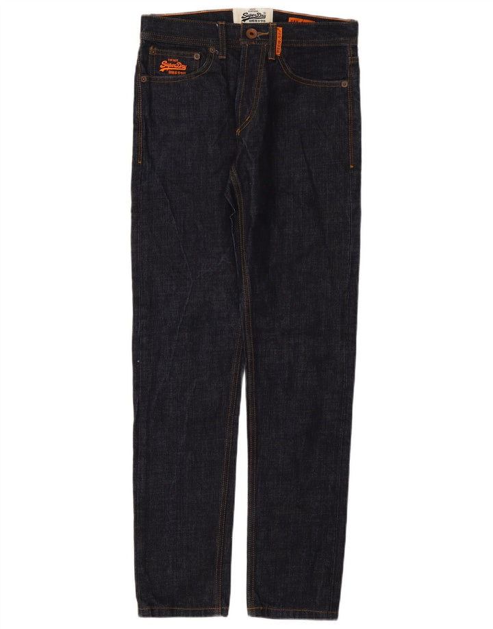 Męskie jeansy Superdry Slim W28 L30 Granatowa bawełna