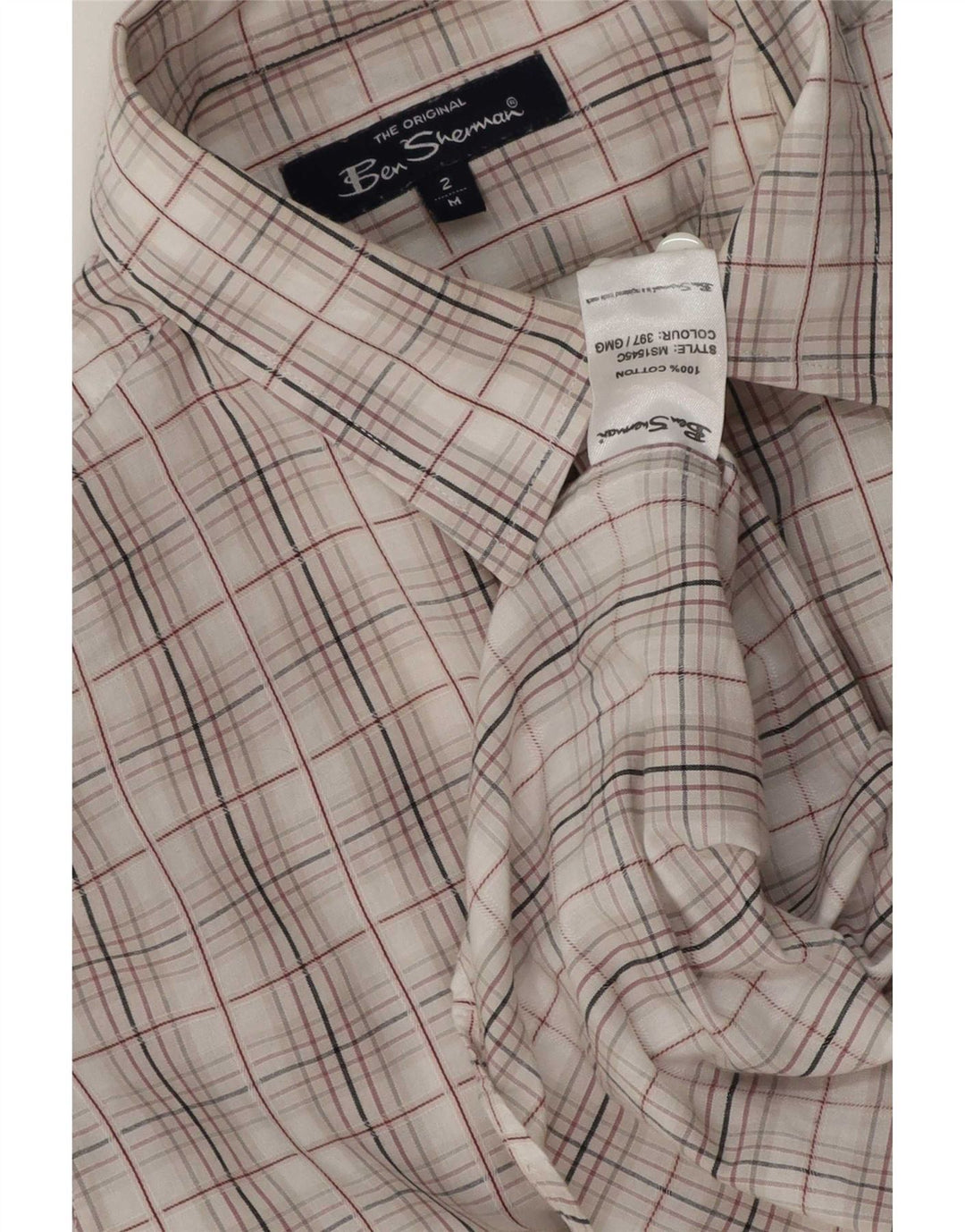 Koszula męska Ben Sherman, bawełniana, w średnią białą kratkę