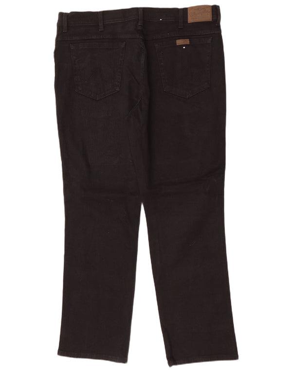 Męskie jeansy Wrangler o prostym kroju W40 L32, czarne, bawełniane