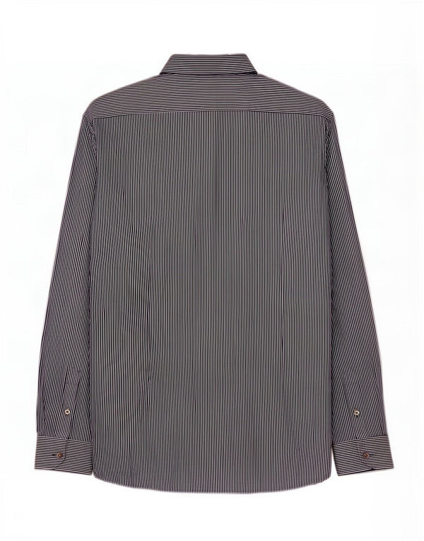 Ted Baker Mens Shirt Size 4 Large Navy Blue Pinstripe