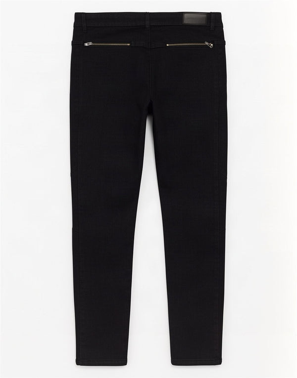 Damskie spodnie skórzane Calvin Klein W28 L27 czarne