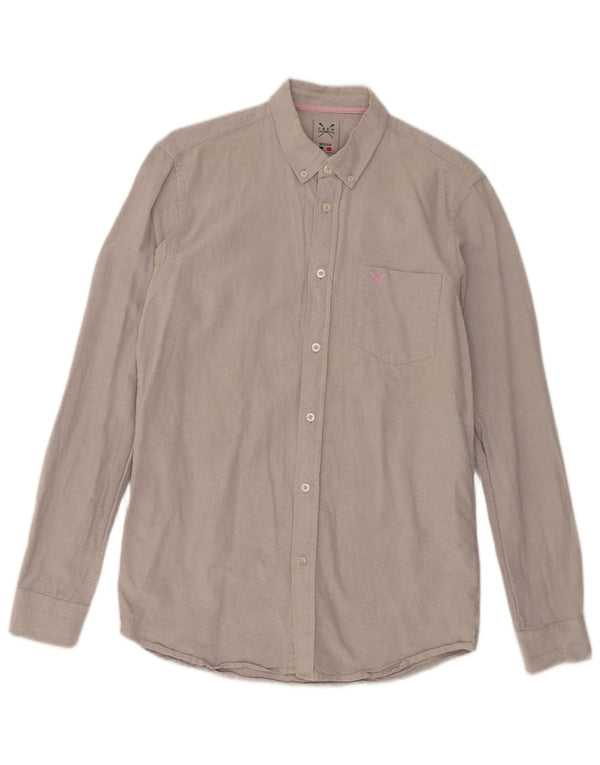 Koszula męska Crew Clothing Średnia szara bawełna