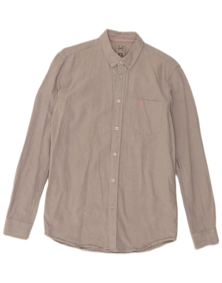 Koszula męska Crew Clothing Średnia szara bawełna