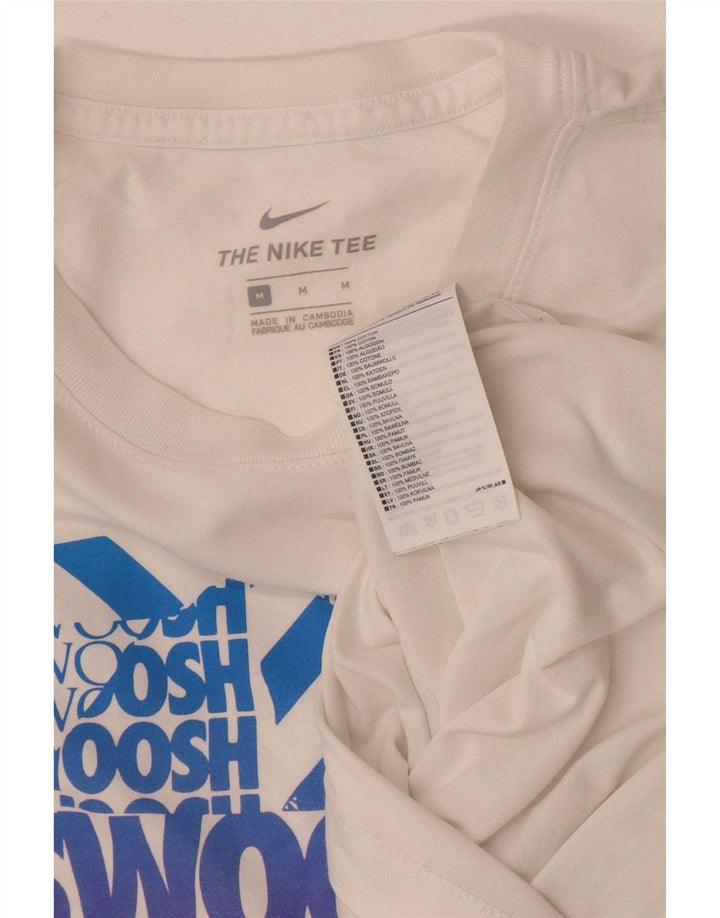 Męski T-shirt Nike Swoosh Graphic Top, średnia biała bawełna