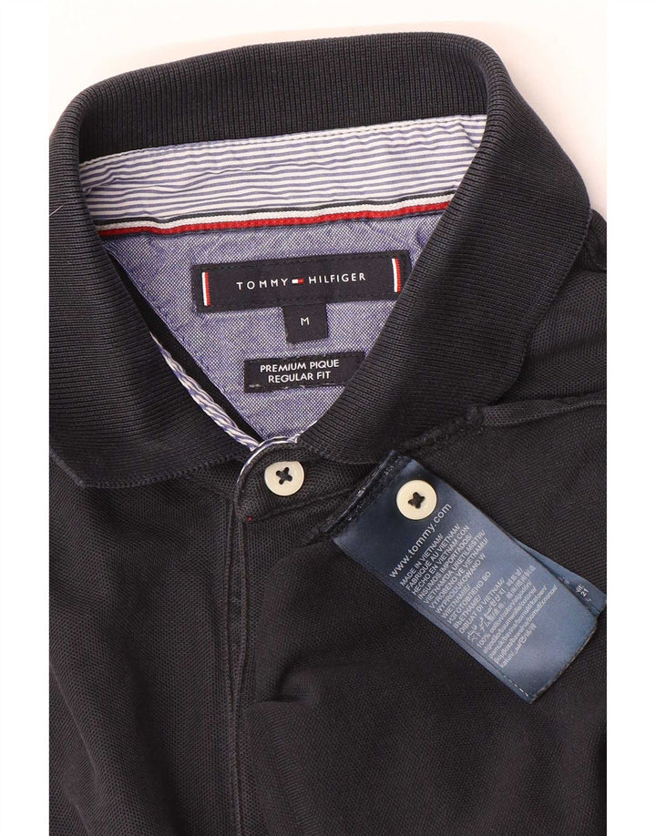 Męska koszulka polo Tommy Hilfiger o regularnym kroju, średnia, granatowa, bawełniana